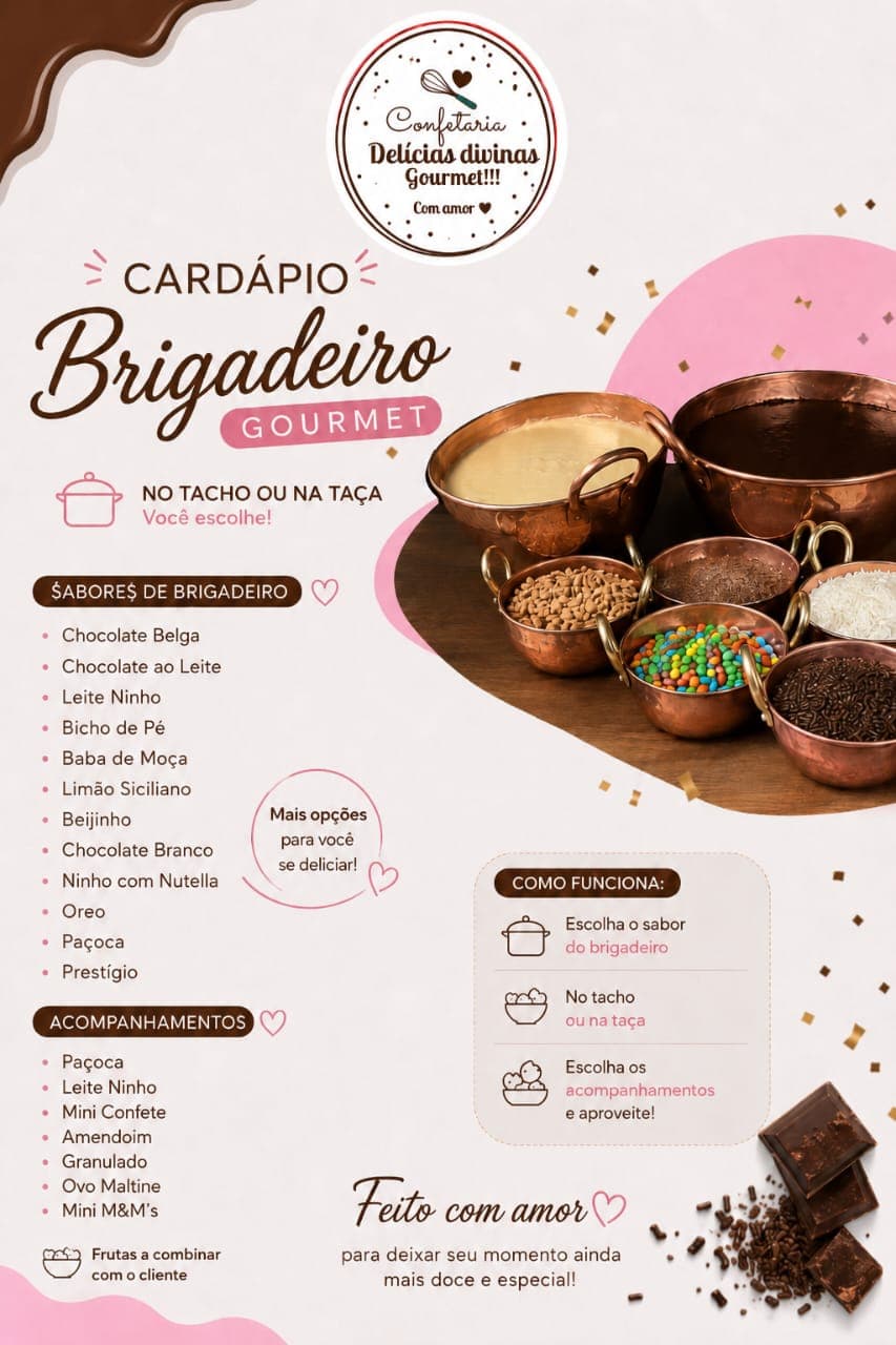 Carrinho de Brigadeiro Gourmet