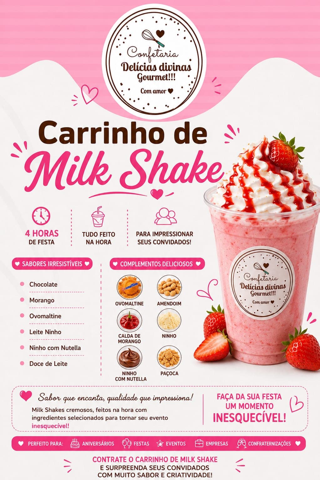 Carrinho de Milk Shake